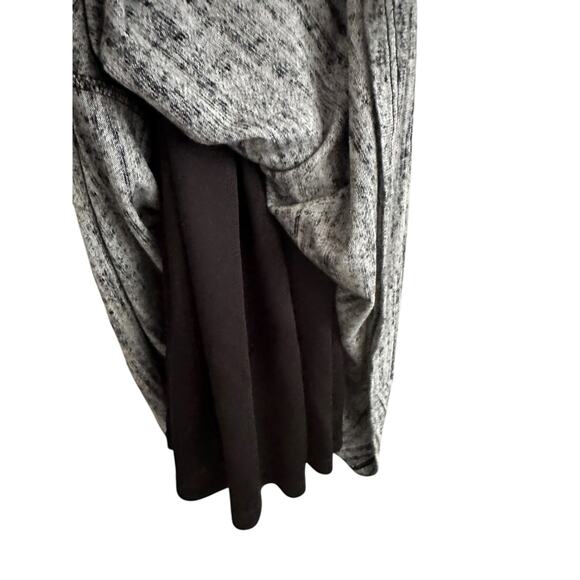 Anthropologie Amadi Lola Heather Gray Cross Faux Wrap Fit Flare Knit Dress XS - Picture 7 of 11